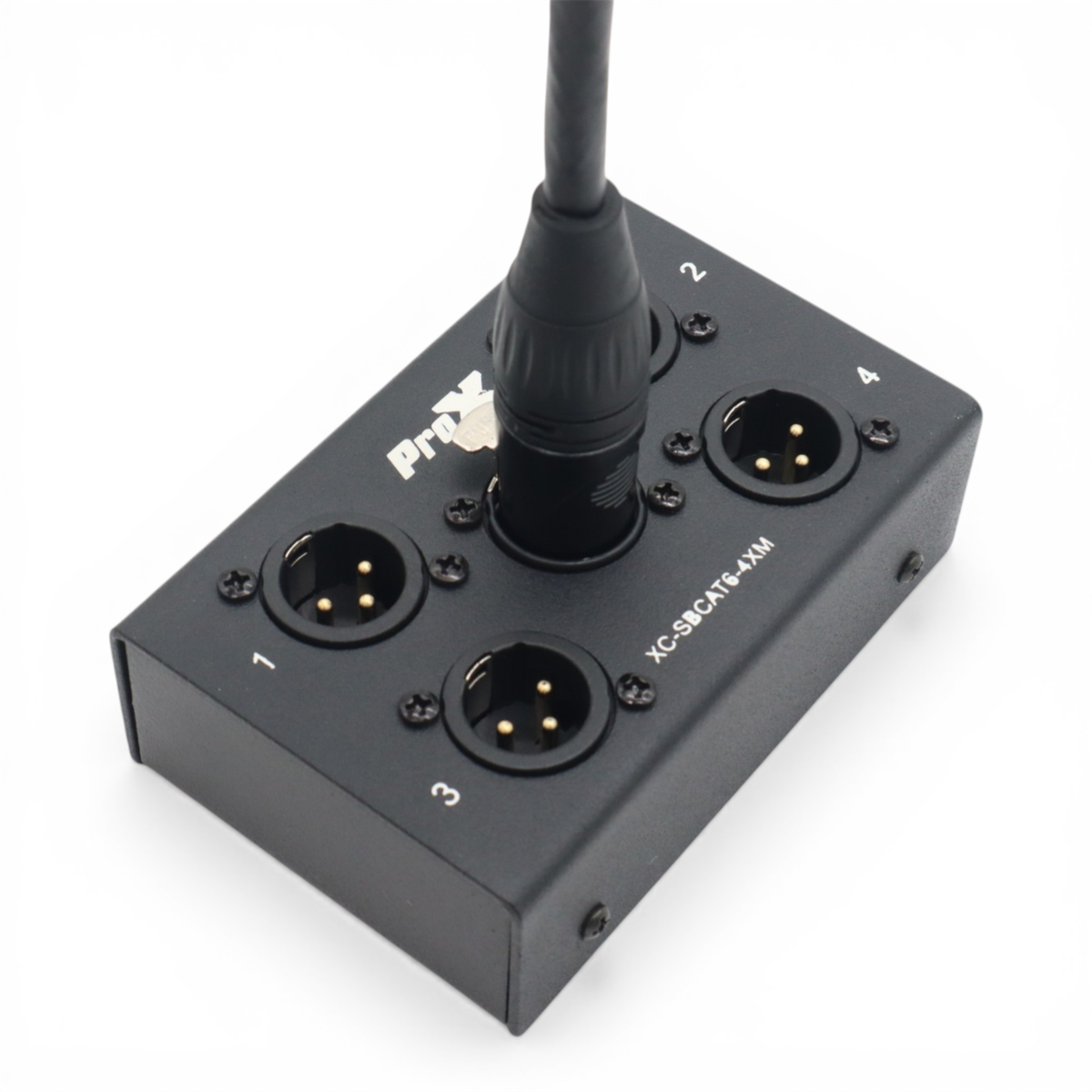 ProX XC-SBCAT6-4XM 4 Channel XLR-M CAT6 Audio/DMX Portable Snake Box - view 2