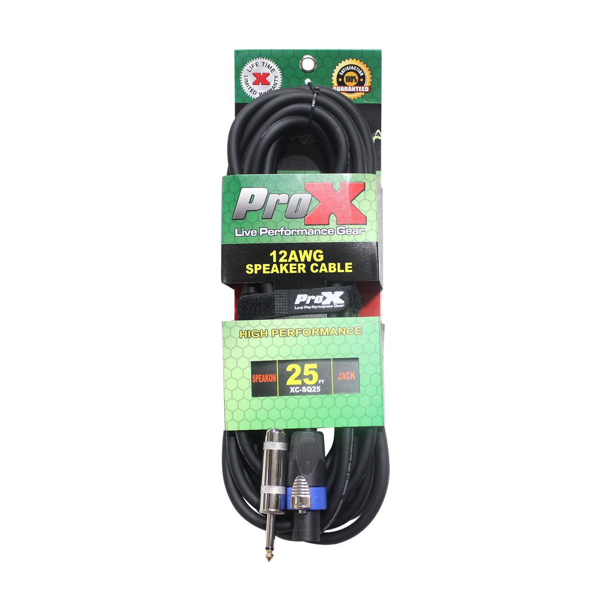 ProX XC-SQ25 25 Ft. 12 AWG Speak Twist to 1/4" TS High Performance Speaker Cable - view 2