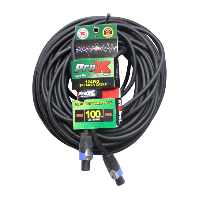 ProX XC-SS100 100 Ft. Speak Twist 2 Conductor 12AWG High Performance Speaker Cable - view 3