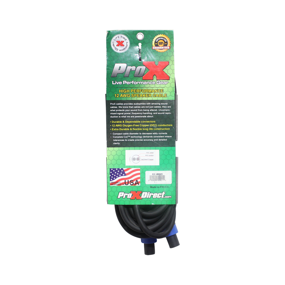 ProX XC-SS25 25 Ft. Speak Twist to Speak Twist 2 Conductor 12AWG High Performance Speaker Cable - view 3