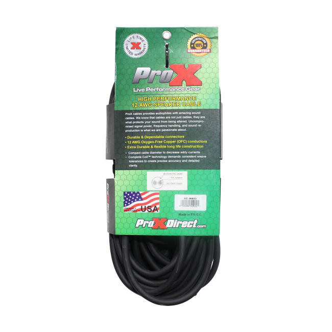 ProX XC-SS50 50 Ft. SpeakOn to SpeakOn 2 Conductor 12AWG High Performance Speaker Cable - view 3
