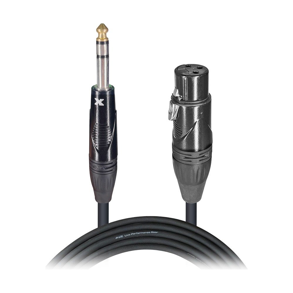 PRO X XC-SXF05 5 Ft. Balanced 1/4" TRS-M to XLR-F High Performance Audio Cable