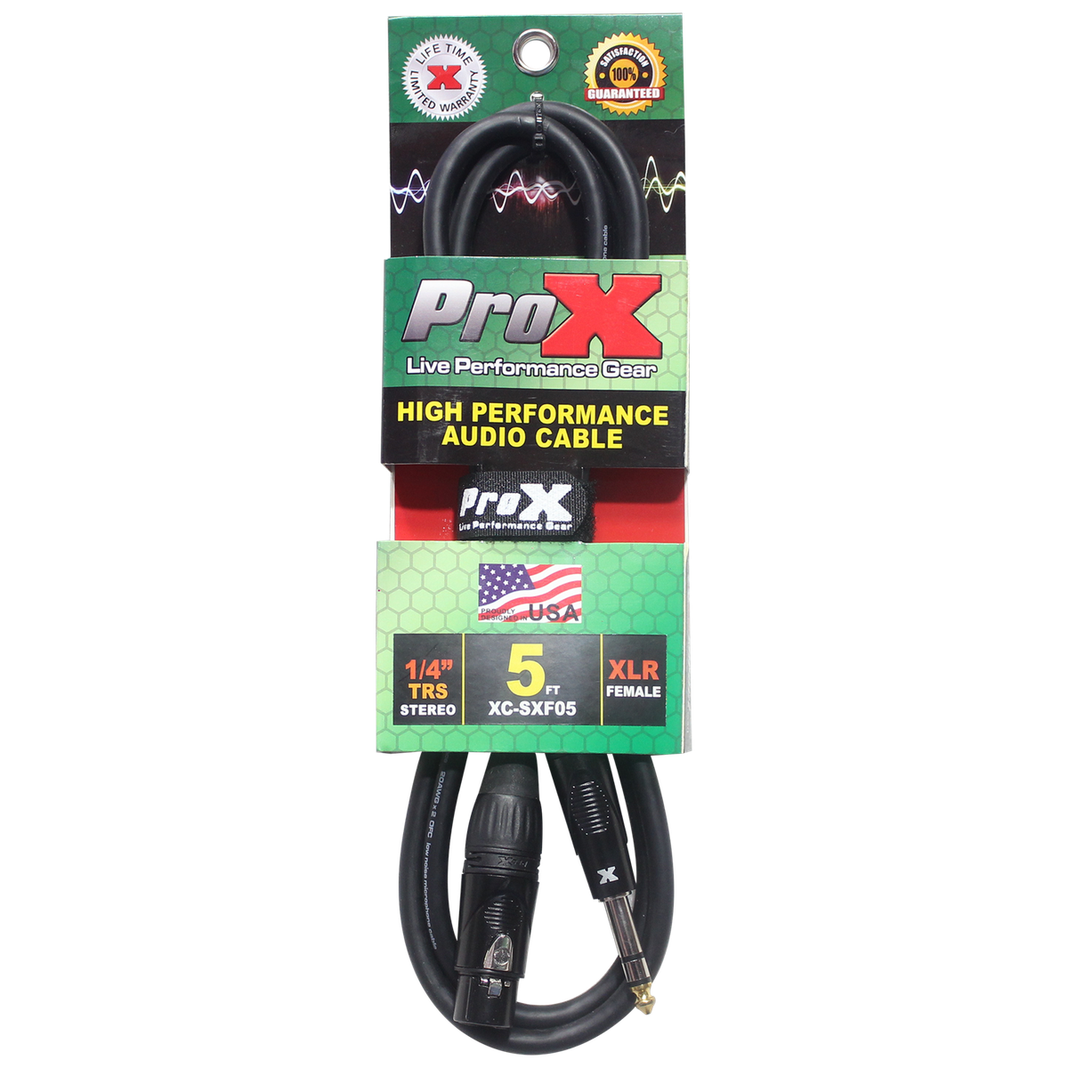ProX XC-SXF05 5 Ft. Balanced 1/4" TRS-M to XLR-F High Performance Audio Cable - view 2