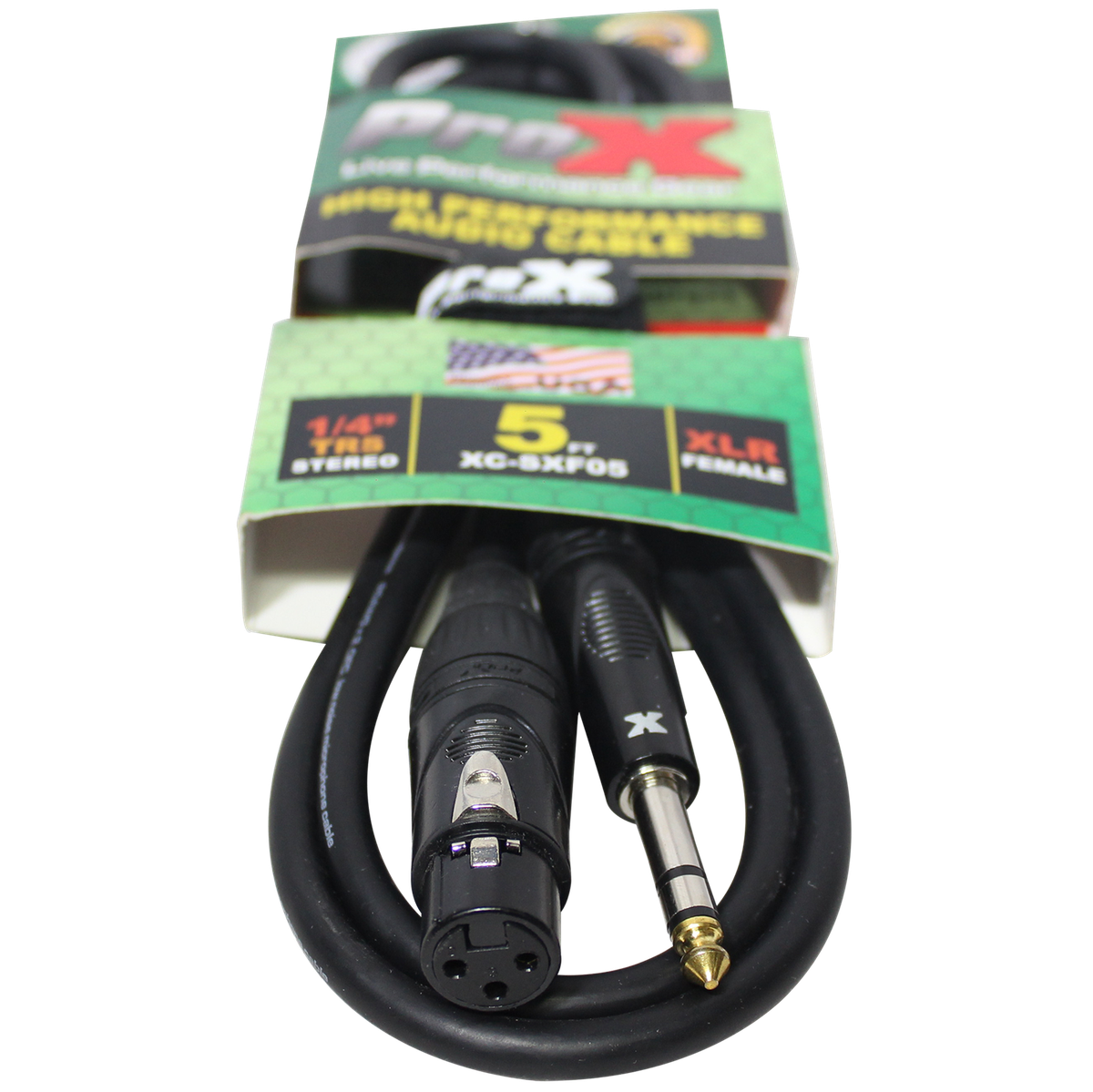 ProX XC-SXF05 5 Ft. Balanced 1/4" TRS-M to XLR-F High Performance Audio Cable - view 3
