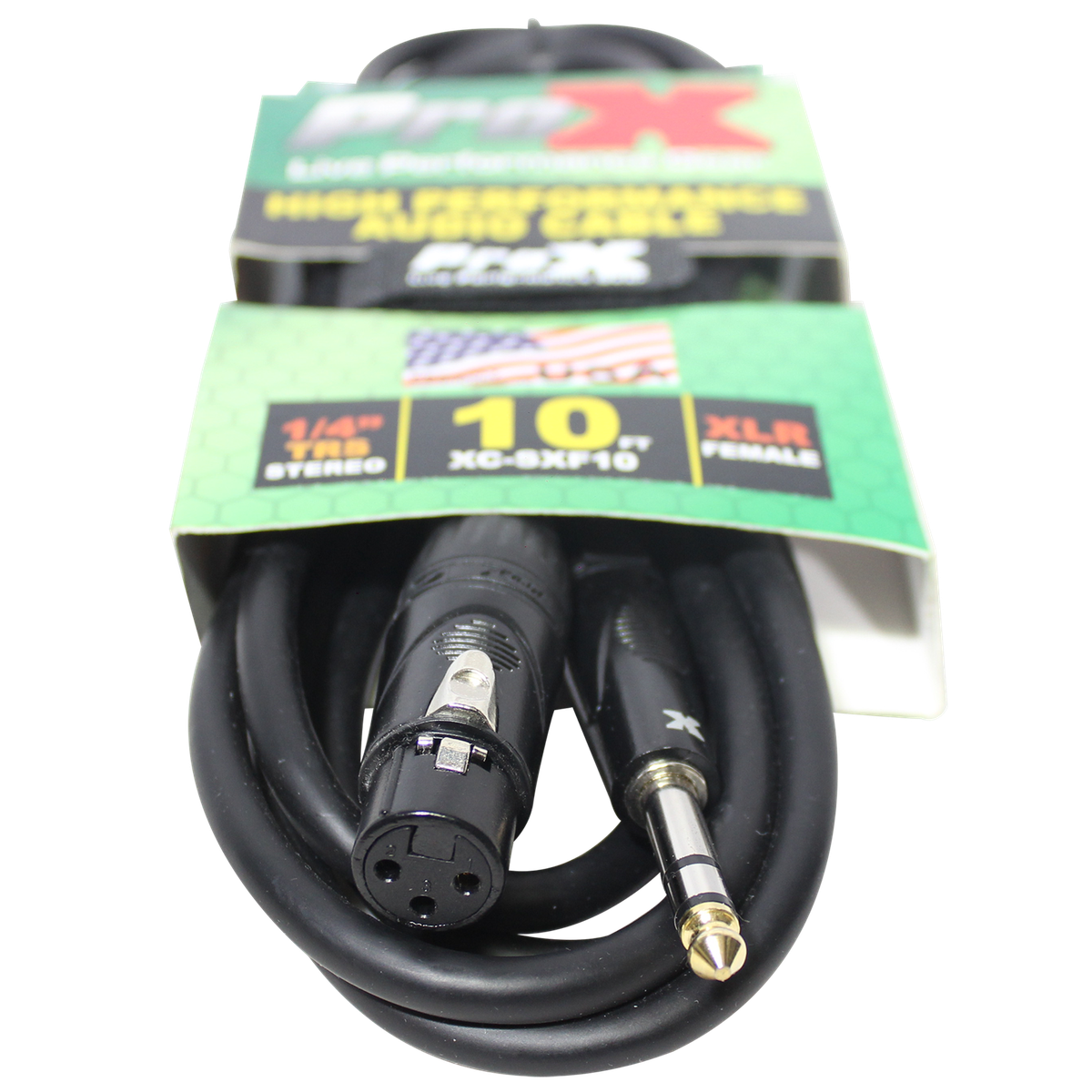 ProX XC-SXF10 10 Ft. Balanced 1/4" TRS to XLR3-F High Performance Audio Cable - view 2
