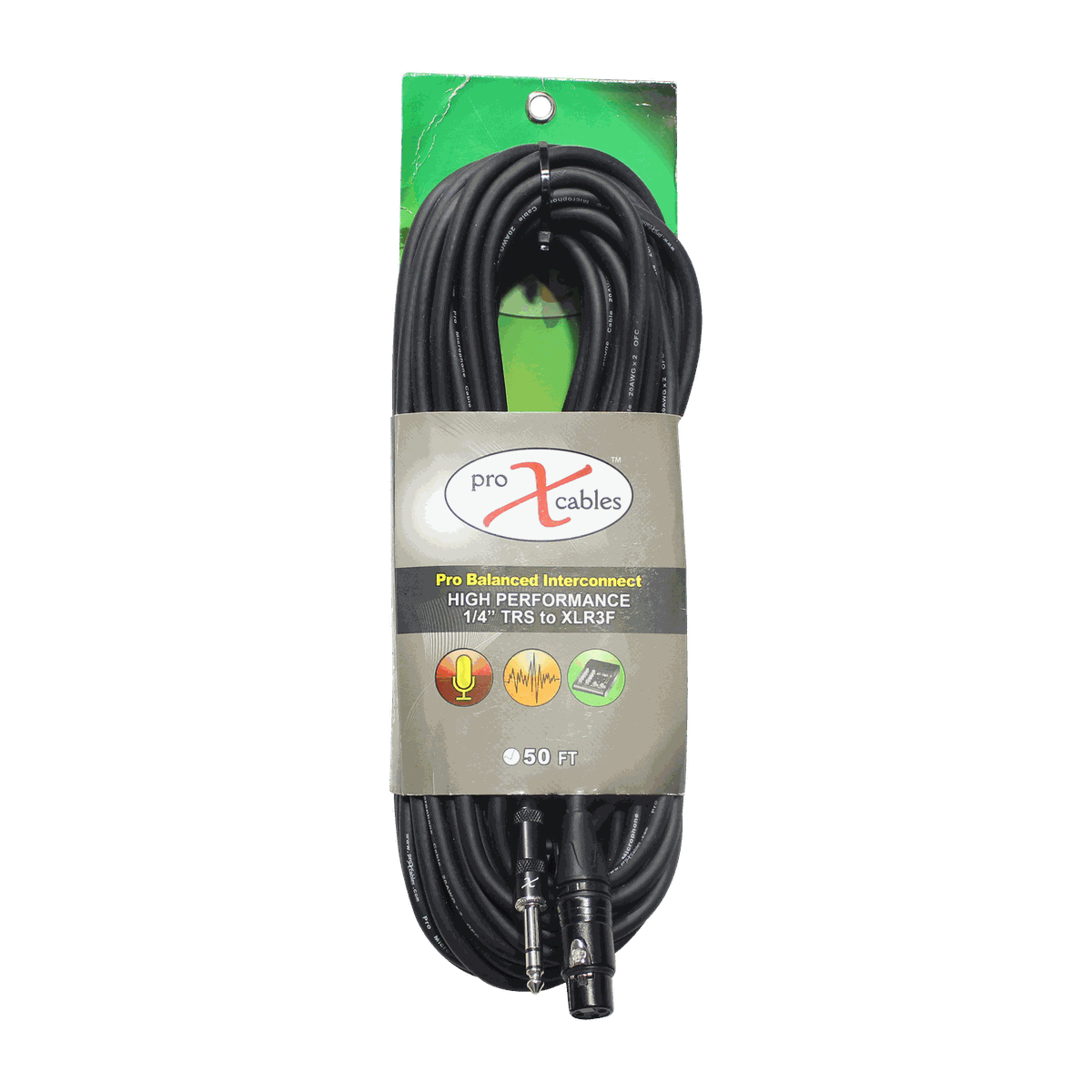 ProX XC-SXF50 50 Ft. Balanced 1/4" TRS-M to XLR3-F High Performance Audio Cable - view 2