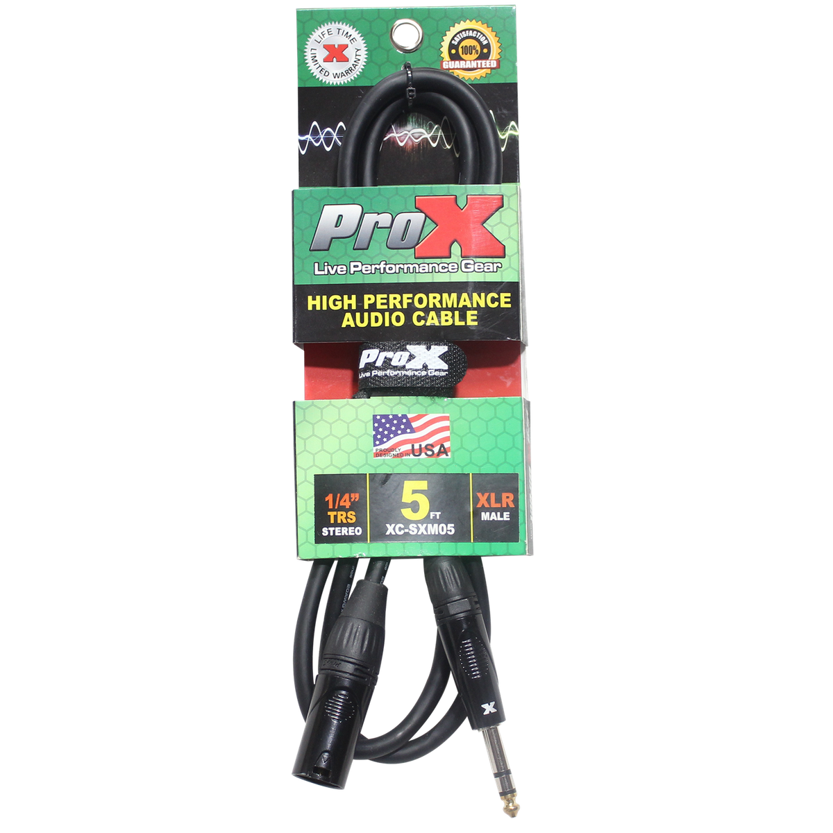 ProX XC-SXM05 5 Ft. Balanced XLR3-M to 1/4" TRS-M High Performance Audio Cable - view 3