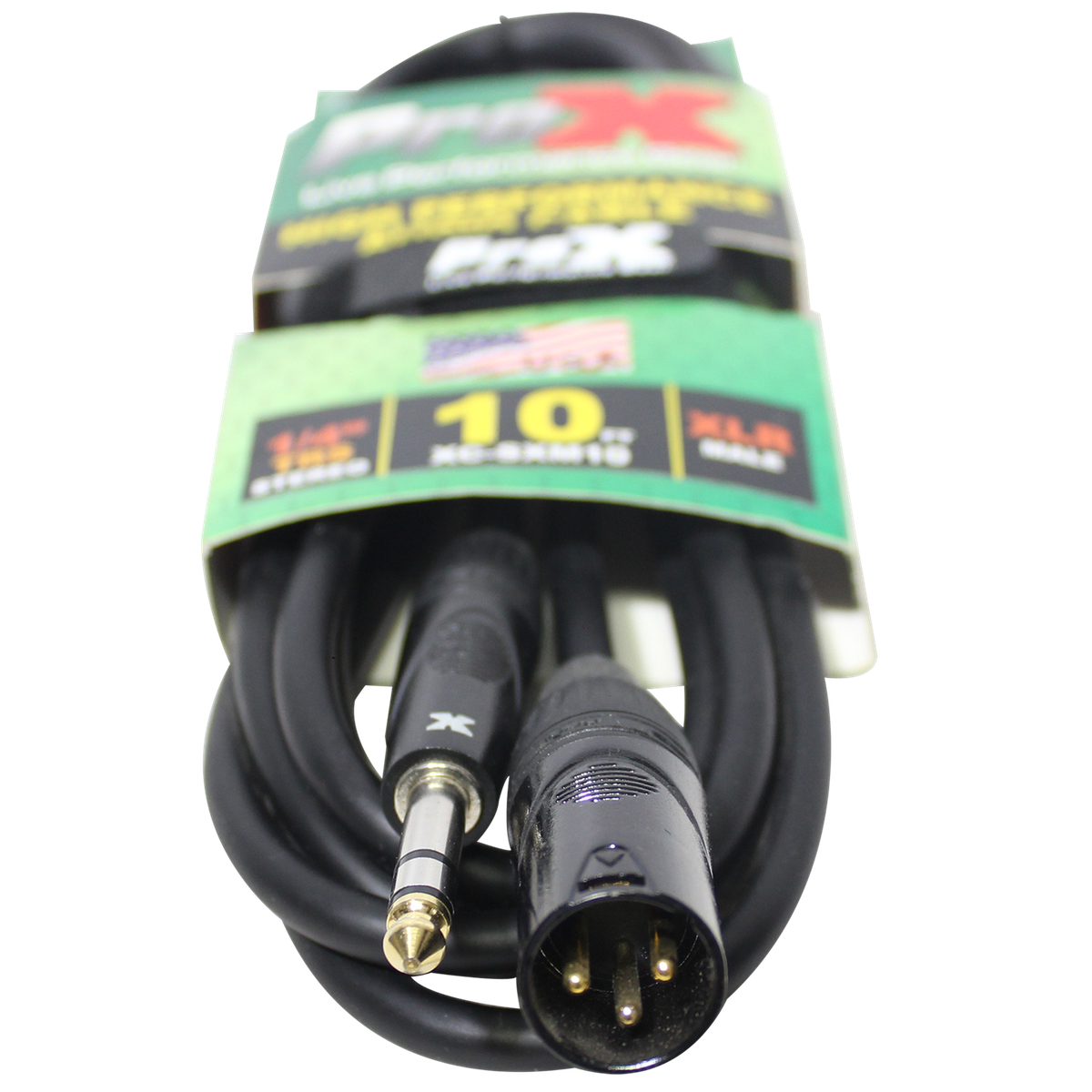 ProX XC-SXM10 10 Ft. Balanced XLR3-M to 1/4 TRS-M High Performance Audio Cable - view 2