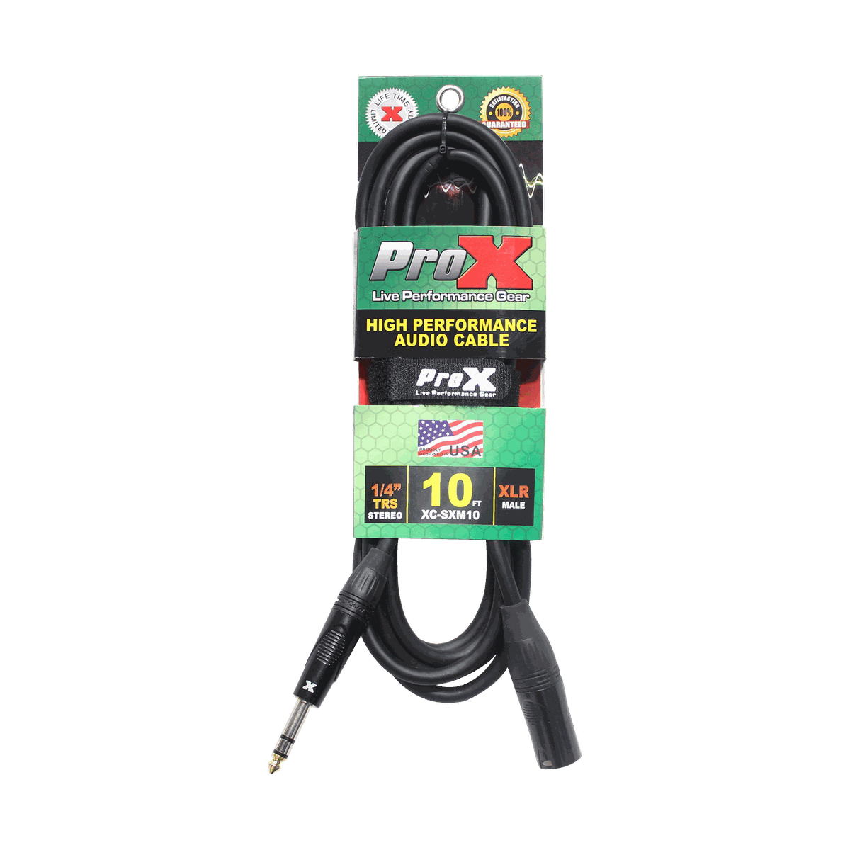 ProX XC-SXM10 10 Ft. Balanced XLR3-M to 1/4 TRS-M High Performance Audio Cable - view 3