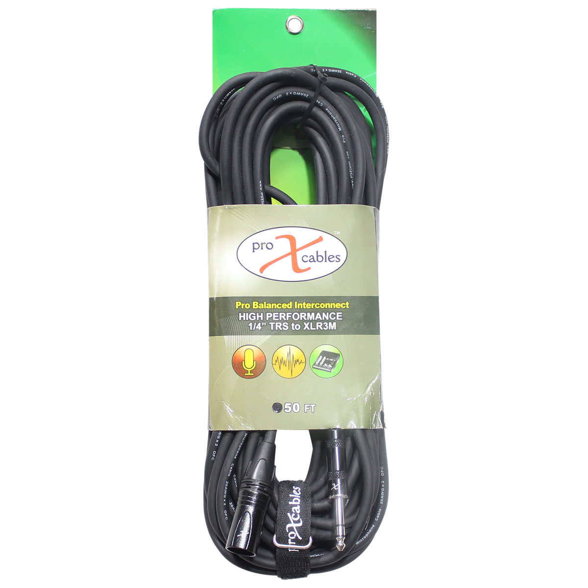 ProX XC-SXM50 50 Ft. Balanced XLR3-M to 1/4 TRS-M High Performance Audio Cable - view 3