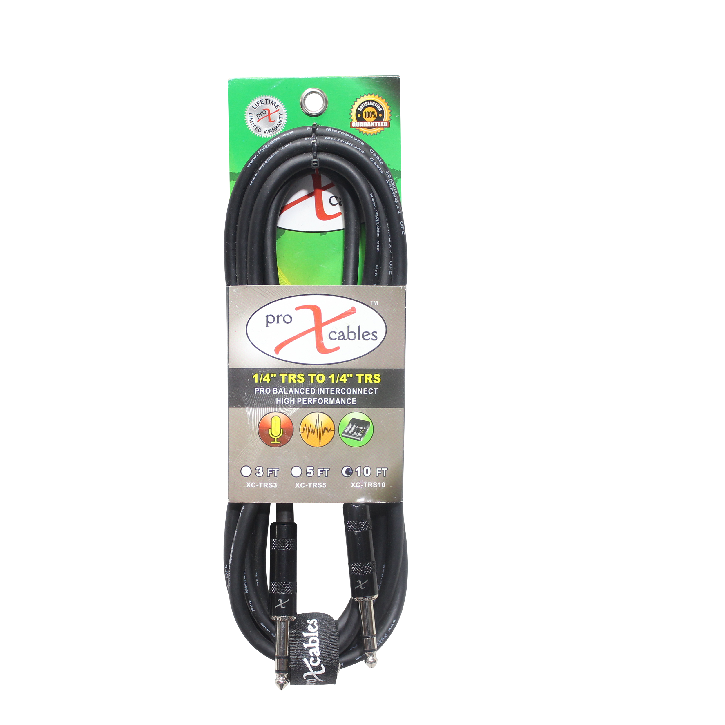 ProX XC-TRS10 10 Ft. - 25 Ft. Balanced 1/4" TRS M to TRS M High Performance Audio Cable - view 2