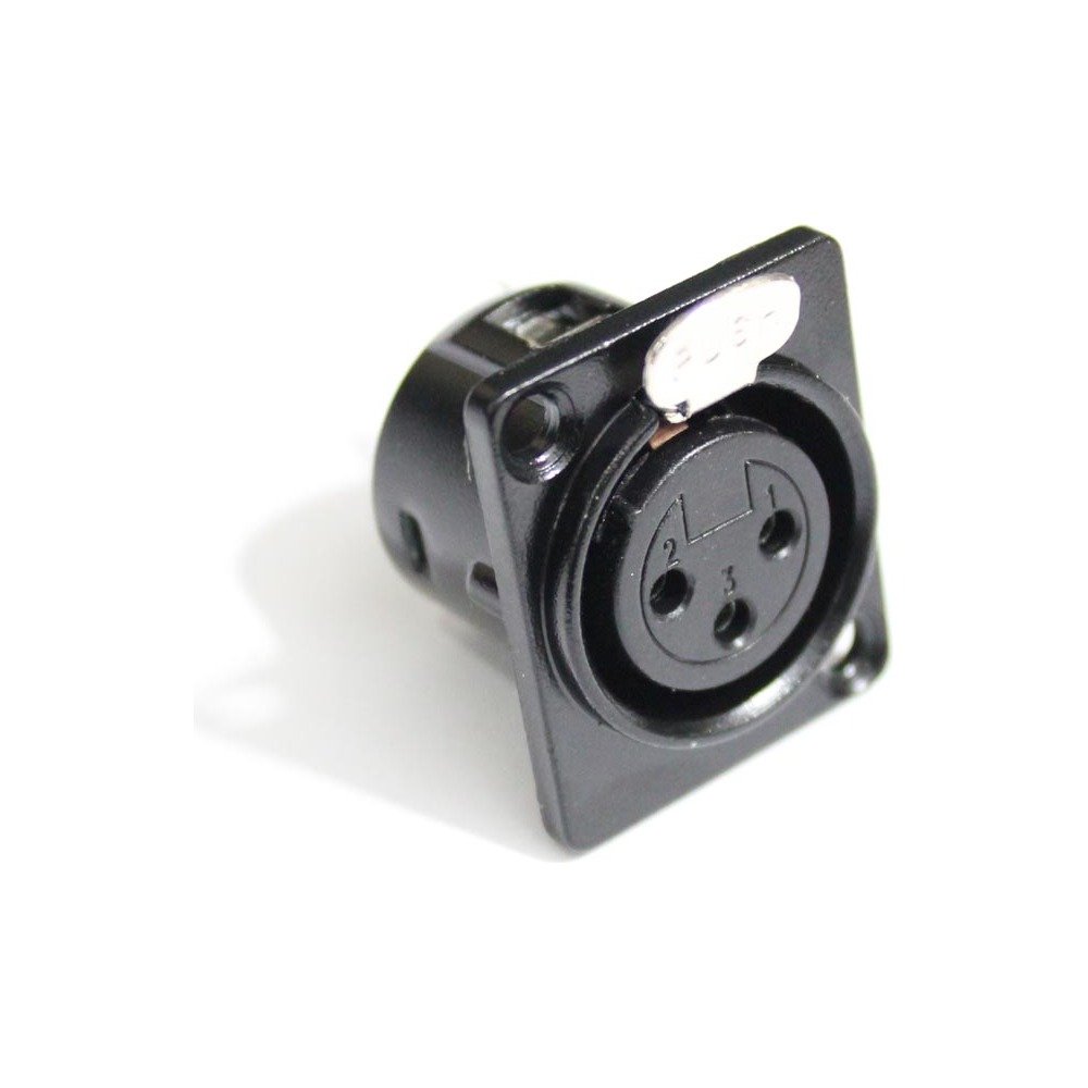 PRO X XC-XLRF-PANEL Panel Mount XLR-3 PIN Female Black