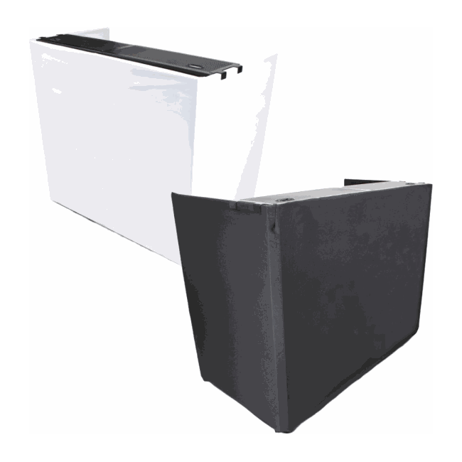 ProX XF-MESA MEDIA MK2 MESA MEDIA MK2 DJ Facade Table Workstation Includes TV Bracket Mount White & Black Scrims and Carry Bag - view 2