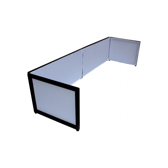 ProX XF-TTFB 6 Ft. Foldable 4-Panel Tabletop DJ Facade with Black and White Scrims and Portable Bag - view 4