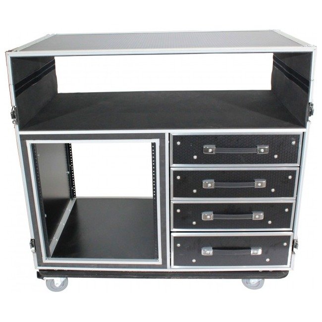 ProX XS-12U4DTWCO ATA Flight Style Mixing Console Case 12U Shockproof Rack (2) Side Tables - view 4