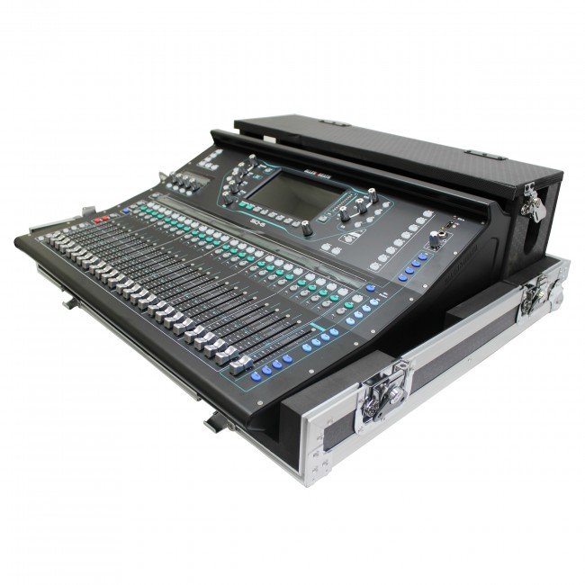 PRO X XS-AHSQ5DHW ATA Digital Audio Mixer Flight Case for Allen & Heath SQ5&SQ5;+ Console with Doghouse compartment and Caster wheels