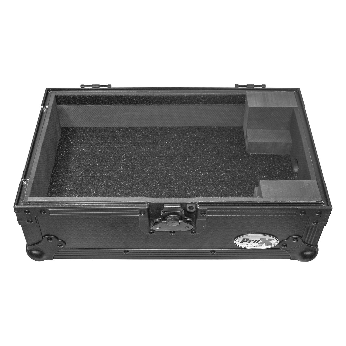 ProX XS-CDIBL Flight Case for Medium Format CD-Media Player | Black on Black - view 3