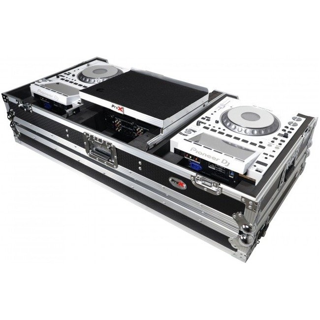 ProX XS-CDM3000WLT Flight Case DJ Coffin for Pioneer Mixer DJM-900NXS2 and 2 CDJ-3000 W-Wheels and Laptop Shelf - view 3