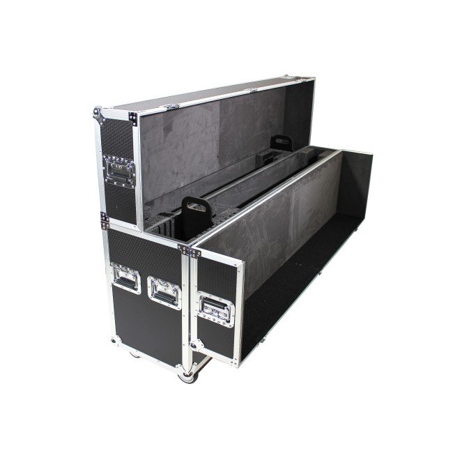 PRO X XS-LCD4350WX2 Flat Panel LCD-LED-Plasma Monitor Road Case Holds Two 43"-50" TVs Adjustable Case W-4 Inch Casters