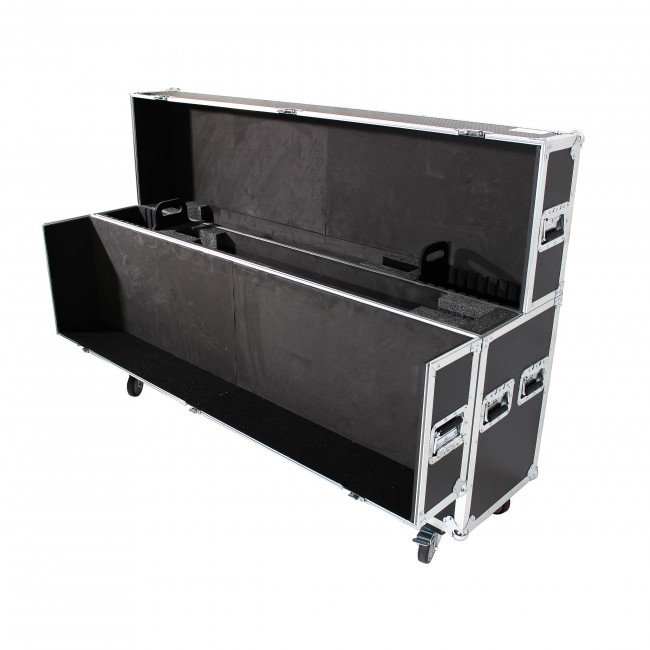 PRO X XS-LCD7080WX2 Universal Case For Flat Panel Monitor LED-LCD-Plasma TV Dual 70" to 85" Adjustable Flight Case W-4" Casters