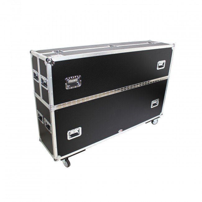 ProX XS-LCD7080WX2 Universal Case For Flat Panel Monitor LED-LCD-Plasma TV Dual 70" to 85" Adjustable Flight Case W-4" Casters - view 3
