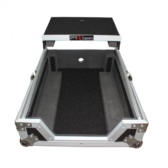 ProX XS-M12LT - Black On Black Mixer ATA Flight Hard Case for Large Format 12" Universal DJ Mixer with Laptop Shelf - view 2