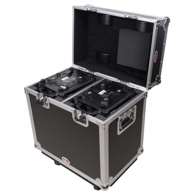 PRO X XS-MH16X2W Fits DJ Vizi Beam RX2 Beam RXONE & Intimidator Spot 260 Style Moving Head Lighting Case for 2 Units with Casters
