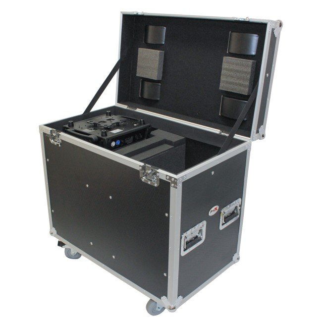 ProX XS-MH250X2WMK2 Flight Case for Two 250 Style 5R 200 7R 230 Moving Head Lighting Units Universal with Casters product image