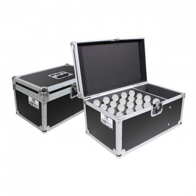 PRO X XS-MIC20S ATA Flight Case for (20) Wireless Wired Microphones with Additional Storage
