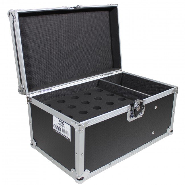ProX XS-MIC20S ATA Flight Case for (20) Wireless Wired Microphones with Additional Storage - view 2