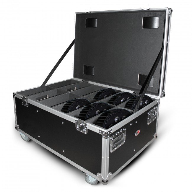 ProX XS-PARU612W Par Can Universal Utility Case 4" Wheels Will Hold 6 of 12" x12" Large or 12 of 12" x 5.5" Slim LED Par Lights product image