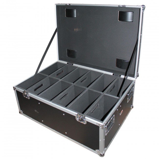 ProX XS-PARU612W Par Can Universal Utility Case 4" Wheels Will Hold 6 of 12" x12" Large or 12 of 12" x 5.5" Slim LED Par Lights - view 2