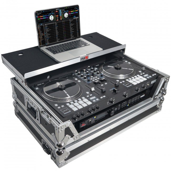 PRO X XS-RANEONE WLT Flight Case For RANE ONE DJ Controller with Sliding Laptop Shelf, 1U Rack, and Wheels