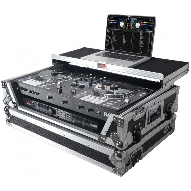 ProX XS-RANEONE WLT Flight Case For RANE ONE DJ Controller with Sliding Laptop Shelf, 1U Rack, and Wheels - view 2