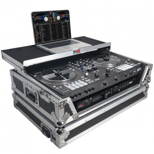 ProX XS-RANEONE WLT Flight Case For RANE ONE DJ Controller with Sliding Laptop Shelf, 1U Rack, and Wheels - view 3