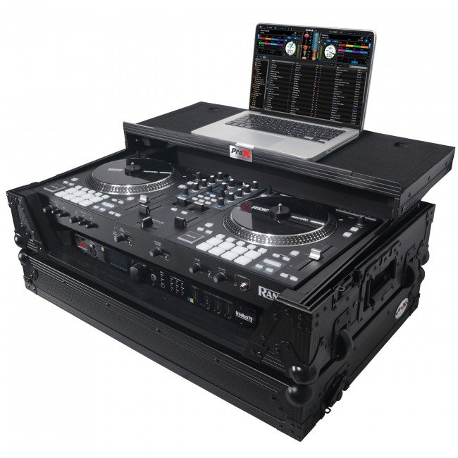 ProX XS-RANEONEWLTBL Flight Case For RANE ONE Dj Controller W-Sliding Laptop Shelf & Wheels| Black on Black - view 2