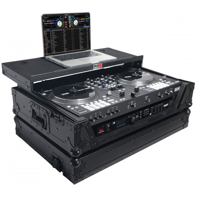 ProX XS-RANEONEWLTBL Flight Case For RANE ONE Dj Controller W-Sliding Laptop Shelf & Wheels| Black on Black - view 3