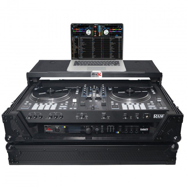 ProX XS-RANEONEWLTBL Flight Case For RANE ONE Dj Controller W-Sliding Laptop Shelf & Wheels| Black on Black - view 4