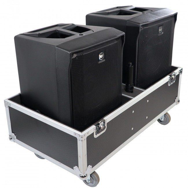 PRO X X-RCF EVOX8J8X2W ATA Style Flight-Road Case For RCF EVOX 8 J8 JMIX8 Speaker Array System Fits Two Speakers and Subs