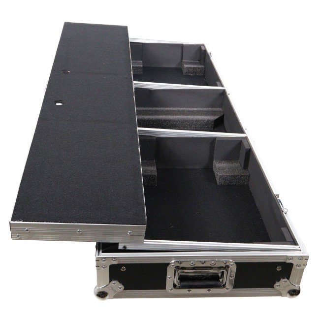 ProX XS-TMC1012WLTFSTND DJ Coffin Flight Case for (2) 1200 Style Turntables 10-inch 12-inch Mixers with Sliding Laptop Shelf and - view 4