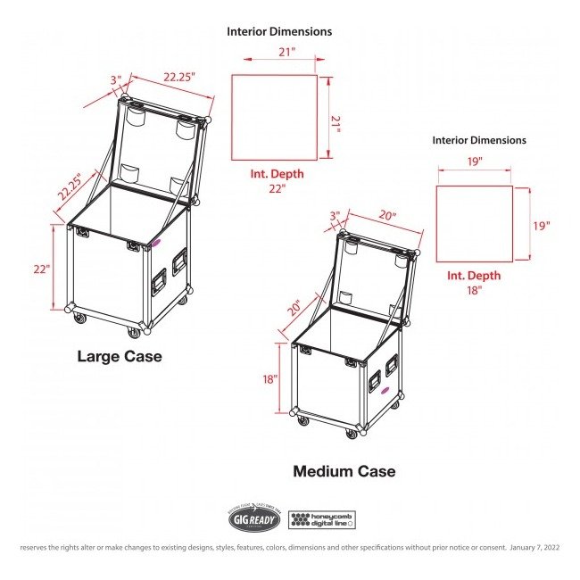 ProX XS-UTL47PKG2 Package of 2 Utility ATA Flight Travel Storage Road Case - Includes 1-Large 1-Medium with 4" Casters - view 2