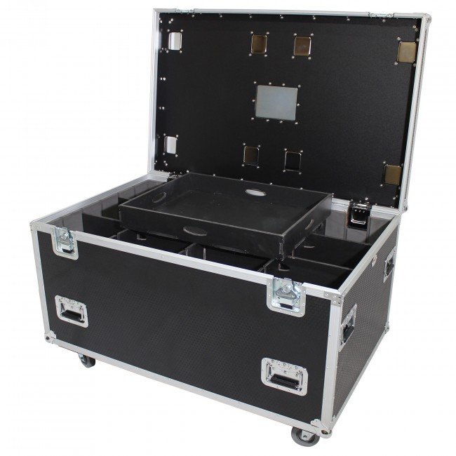 PRO X XS-UTL483030W TruckPax Utility ATA Flight Case Truck Storage Road Case with Dividers Tray and 4" in casters - 48"x30"x30" Ext