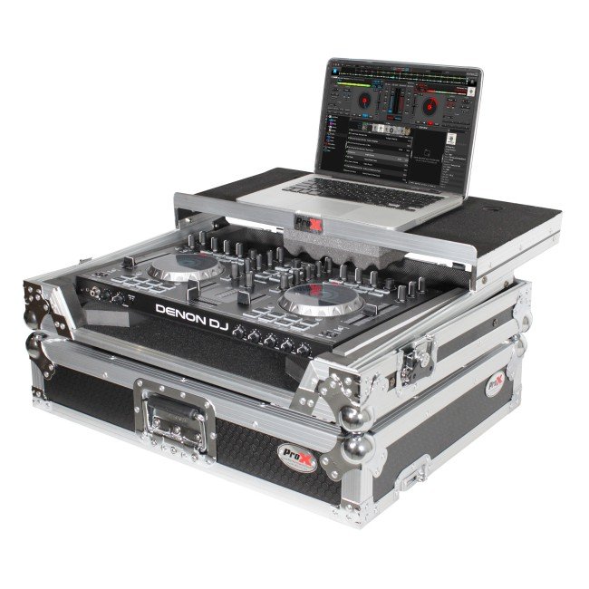 ProX XS-UXLT MK2 Universal Flight Style Road Case for Medium Sized DJ Controllers with Sliding Laptop Shelf - view 2