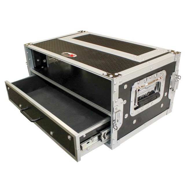 PRO X XS-WM2U2DR Flight Case ATA Style Rack Case 12 In. Deep 2U W-2U Drawer