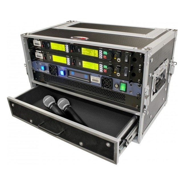 PRO X XS-WM4U2DR Flight Case ATA Style Rack Case 12 In. Deep 4U W-2U Drawer