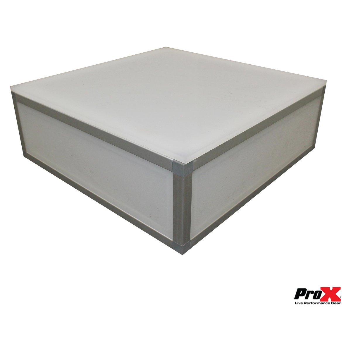 ProX XSA-2X2-8 Lumo Stage Acrylic Stage 2'x'2x8" Platform Cube Light Box Section for Disco Style Dance Floor - Includes 2 side Panels - view 2