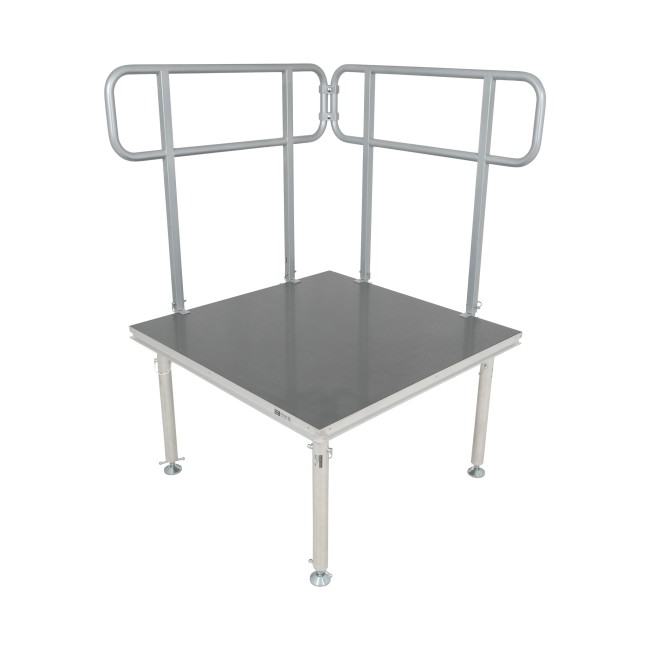 PRO X XSQ-GR4FT 4 FT Professional Single Guard Rail for StageQ Portable Stage Platform