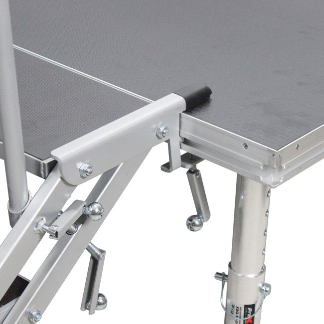 ProX XSQ-ST3 StageQ 3 Step Heavy Duty Foldable Adjustable 18 to 28 Inch with Rail - view 4