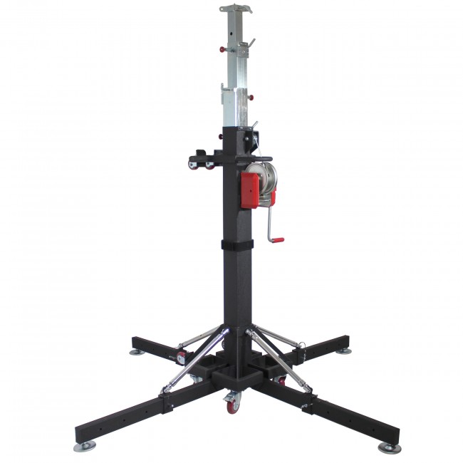ProX XT-CRANK18FT-500 18 Ft Lighting Heavy-Duty Crank Truss Stand 500 Lb. Capacity with Outriggers Center Load18'Includes T-Adapter Truss Mount - view 3