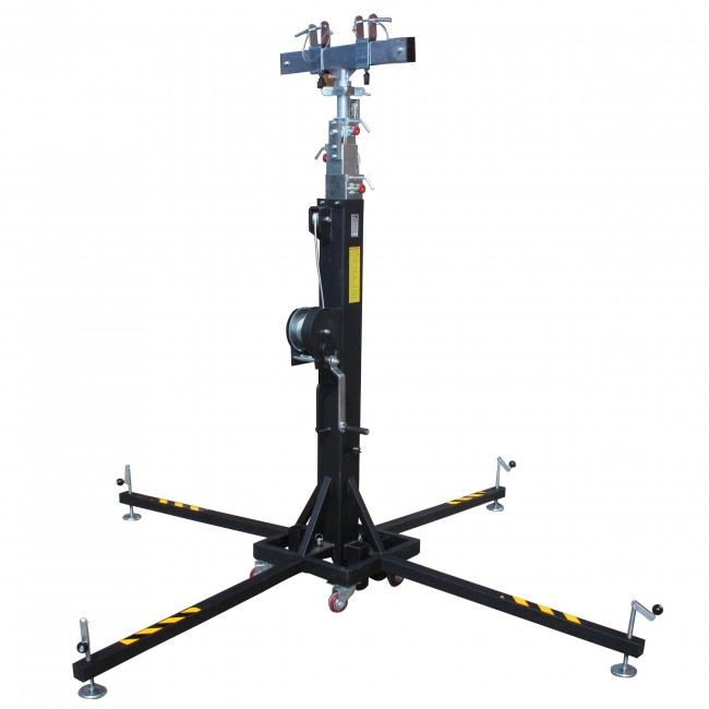 PRO X XT-CRANK22FT-400 Heavy Duty 22 Ft. High Truss Crank Lighting Stand 400 Lbs. Capacity Includes T-Adapter Truss Mount